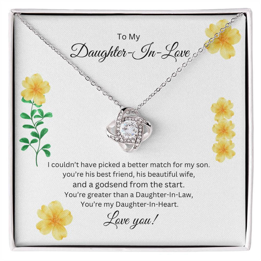 To My Daughter-In-Law - Love Knot Necklace
