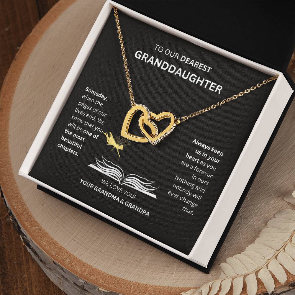 To Our dearest Granddaughter - Interlocking Heart Necklace