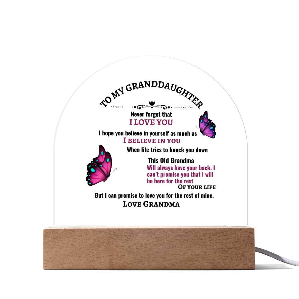 Granddaughter from Grandma Circle Acrylic Plaque