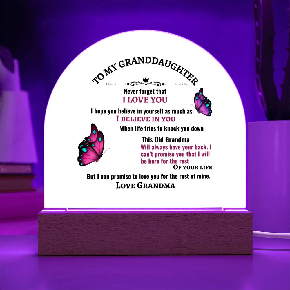 Granddaughter from Grandma Circle Acrylic Plaque