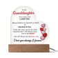 To My Granddaughter Heart Acrylic Plaque