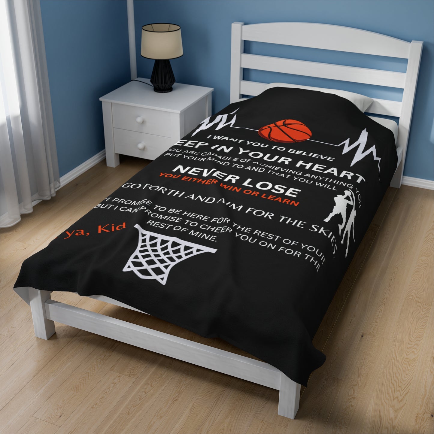Basketball - Velveteen Plush Blanket