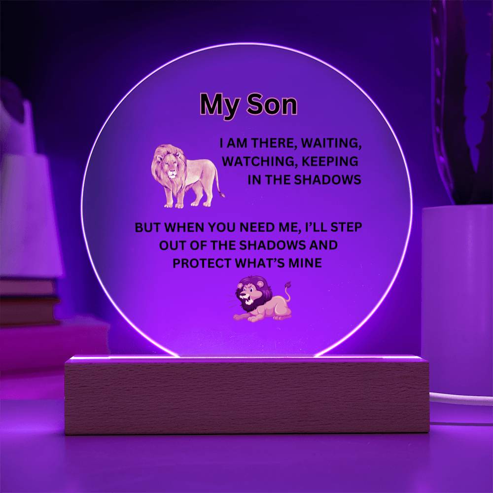 My Son Circle Acrylic Plaque